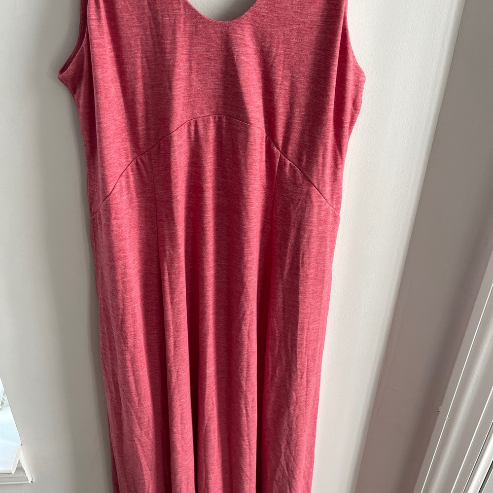 HALARA Coral-Red Maxi Tank Dress with Scoop Neck - Picture 7 of 12